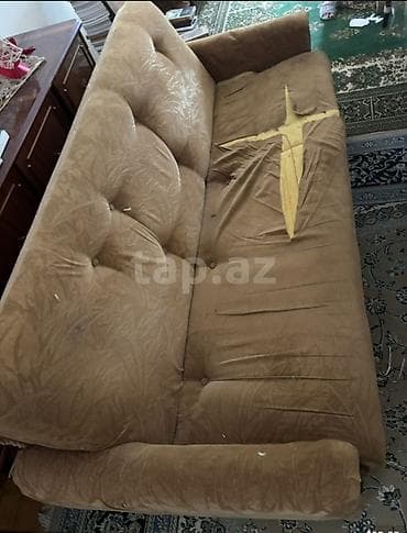 cay evi divan: Mebel dəsti: 1 ədəd üçnəfərlik divan + 2 ədəd kreslo - Rəng: açıq — 2