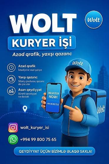 Əməkdaş axtarışı (vakansiyalar): Sürücü-kuryer tələb olunur, Şəxsi nəqliyyat vasitəsi ilə, İşəmuzd ödəniş, Təcrübəsiz — 1