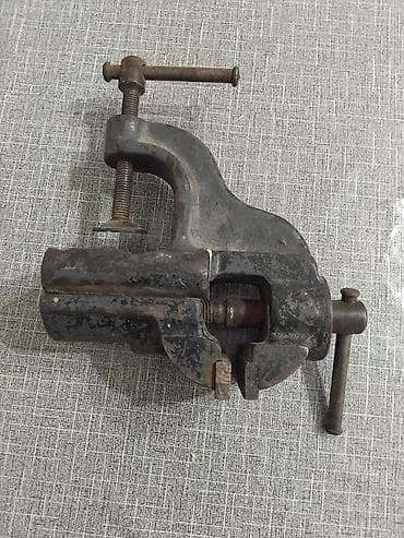 mini drel: Metal sıxac (stolüstü mini mengene) - Tip: Stol kənarına kelepçə ilə — 3