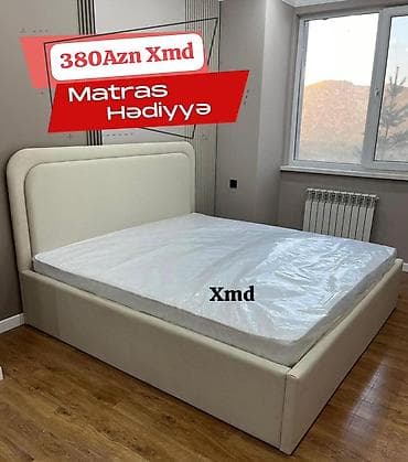 ucuz yataq dəstləri: Yataq dəsti – yumşaq başlıq və geniş çarpayı bazası ilə. - Rəng: açıq — 1