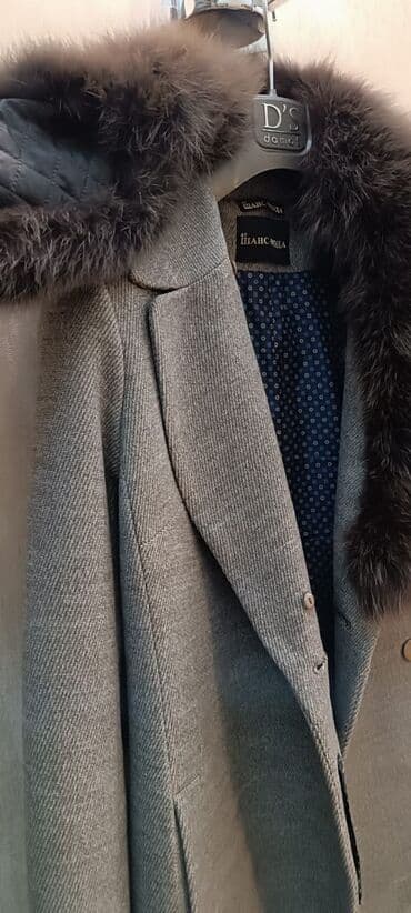 kaşmir palto: Payto kaşmir natural mexli. Boz rengli. Qalın astarlı 350 manata — 9