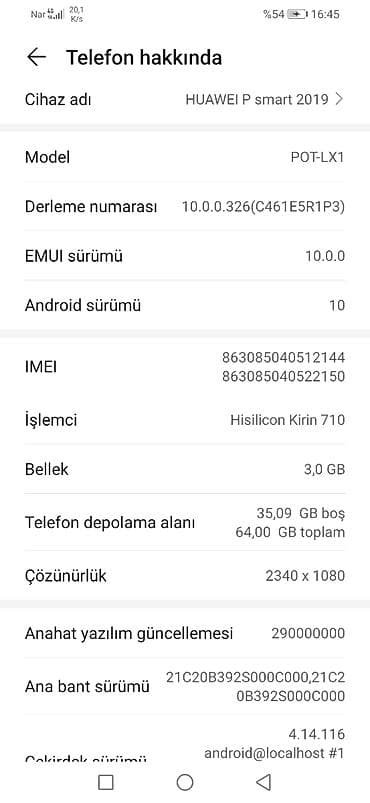 huawei matepad se 11: Huawei P Smart 2019, 64 GB, rəng - Mavi — 3