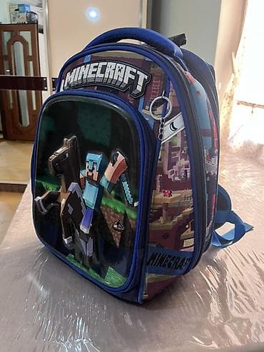cantalar mekteb: Minecraft mövzulu məktəb çantası Cox az islenib.hec bir problemi — 2