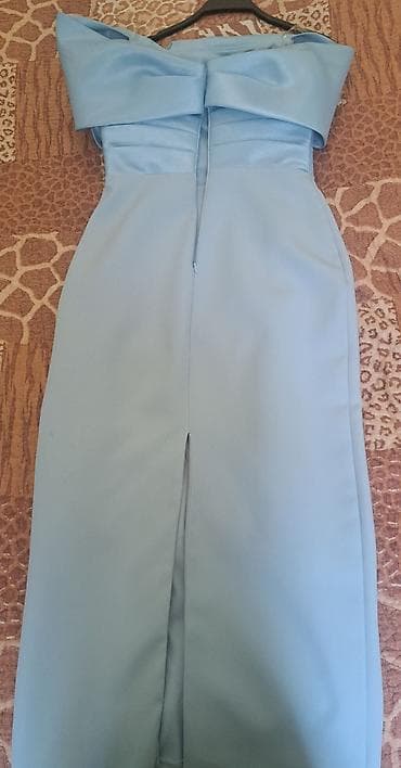 e vitamini uz ucun: Zərif açıq mavi rəngdə ziyafət/dəbli don. DON 250 AZN-ə alınıb və CƏMİ — 4