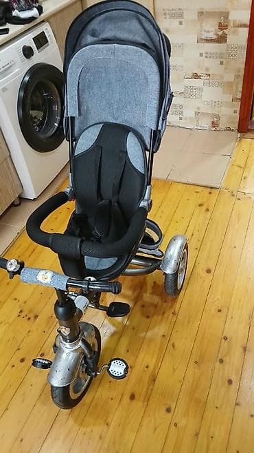 volta vs2: Uşaq üçün 3 təkərli velosiped-araba (tricycle) - Rəng: boz - Anti-UV — 3