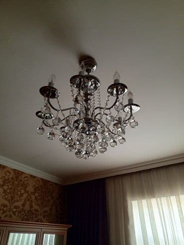 yağış işıq: Çılçıraq, 10 və daha çox lampa, Xrustal — 4