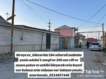 ceyranbatanda kiraye ev: 80 kv. m, 2 otaqlı, Qaz, İşıq, Su — 1