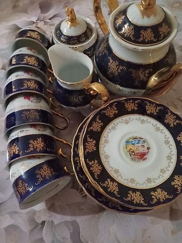 madonna servis: Çay dəsti, rəng - Göy, Farfor, 6 nəfərlik — 1