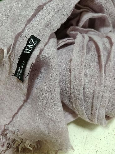 Головные уборы: ZARA şərf/șal - Rəng: açıq bənövşəyi (lilac) - Tərkib: nazik, yumşaq — 2