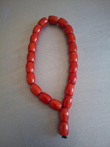 bijuteri: Mərcan təsbeh – açıq qırmızı rəng - Mənşə: Hind Okeanı sahili, Afrika — 3