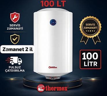 Ariston 100 l, Yeni, Kredit yoxdur, Rayonlara çatdırılma, Pulsuz çatdırılma