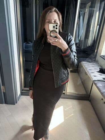 qadınlar üçün zamşa gödəkçələr: Dəri kurtka, Gucci, S — 2