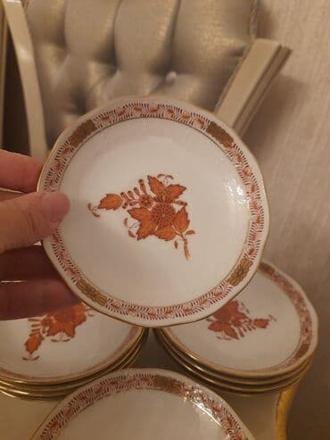 Nəlbəkilər, 12 ədədli dəst, rəng - Ağ, Farfor