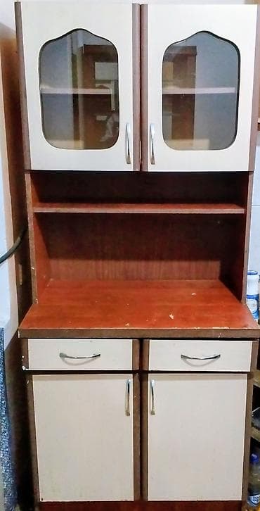 Mətbəx bufeti/dolabı - Material: laminat/LDSP taxta səthlər, metal