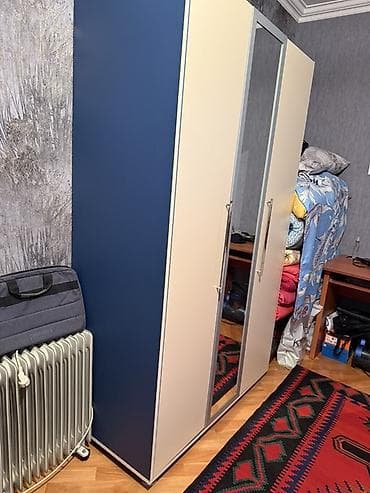 lalafo şkaf: 3 qapılı, Güzgülü, Rəngli, Digər material, Açılan, Düz dolab — 2