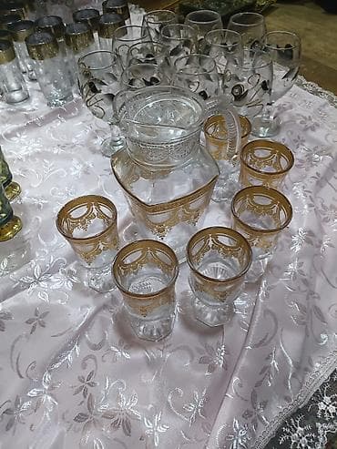 mis caydan: Nahar dəsti, rəng - Qızılı, Şüşə — 6