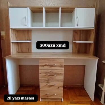 Düz masa, Polkalı, Siyirməli, Teksturalı laminat