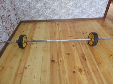 1 hefteye 5 kilo kökelmek: Штанга, Вес: 25 кг, Б/у — 1