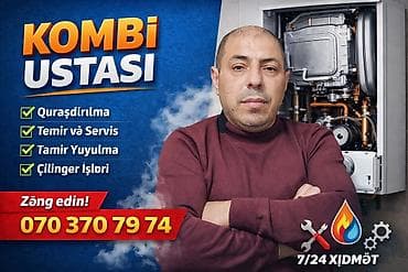 Peşəkar Kombi Ustası – 7/24 xidmət Xidmətlər: - Kombi quraşdırılması