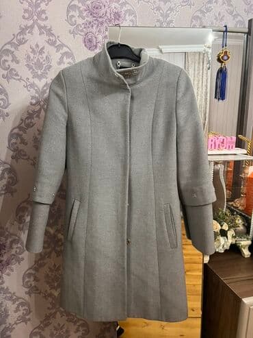 midi karandaş qadın ətəkləri: Qadın geyim dəsti – müxtəlif modellər 1) Boz palto - Düz kəsim — 1