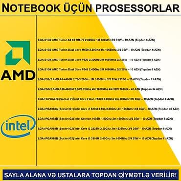 Жёсткие диски (HDD): Prosessorlar SAYLA ALANA VƏ USTALARA TOPDAN QİYMƏTLƏ VERİLİR! Notebook — 2