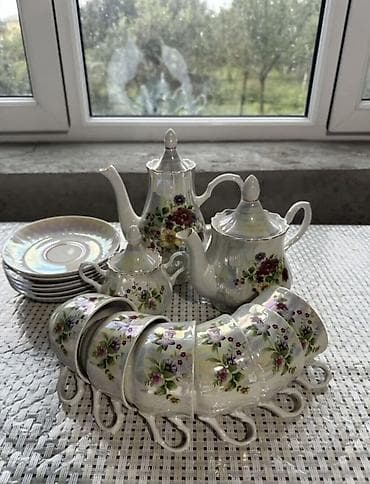 murebbe qablari: Çay dəsti, Farfor, 6 nəfərlik — 2