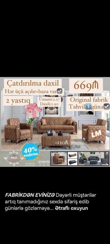 metbex kunc divanlari qiymetleri: Divan və kreslo dəstləri — 1