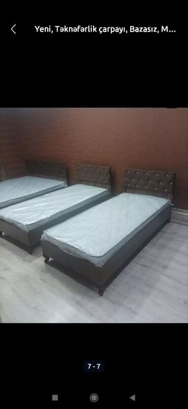 divan çarpayı: Yeni, Təknəfərlik çarpayı, Bazasız, Matras ilə, Siyirməsiz, Azərbaycan — 6