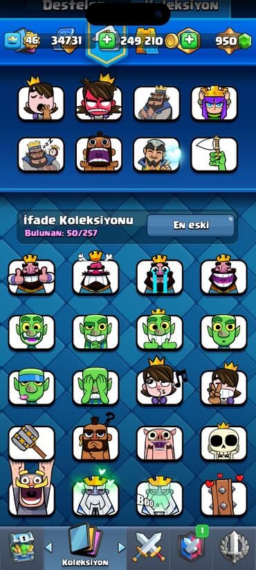 Daraq panellər: Clash Royale Hesabı 9 min kupa,46 svy.10 evrimi var.Hesabın envanteri — 4