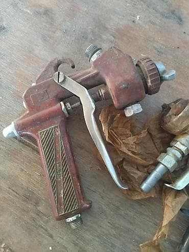 pulverizator: Məhsul: 2 ədəd pnevmatik boya püskürtmə tapançası (kompressorla — 3