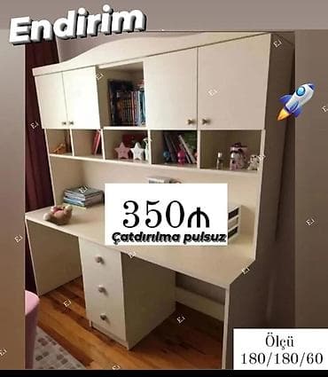 dolab demir: Uşaq/yeniyetmə otağı üçün funksional iş masası və yuxarı modul — 1