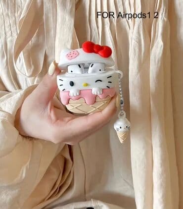 Техника для кухни: AirPods üçün şirin dizaynlı qoruyucu qablar - Uyğunluq: AirPods 1/2 — 7