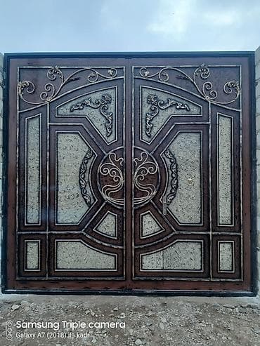 pul qapı: Dəmir Həyət darvazası, Avtomatik, Qapı ilə, rəng - Qara, Kredit yoxdur, Ödənişli quraşdırma — 10