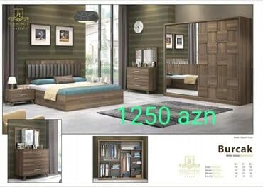 divan dəsdi: İkinəfərlik çarpayı, Dolab, Termo, 2 tumba, Azərbaycan, Yeni — 4