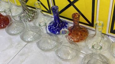 Şüşə nargilə kolbaları – müxtəlif rəng və naxışlarda - Material