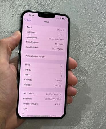 işlənmiş radiyator: IPhone 13 Pro Max, 128 GB, Sierra Blue, Face ID — 5