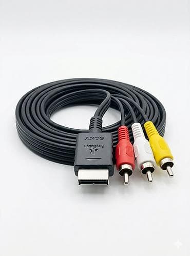 PlayStation üçün AV Kompozit Kabel - Uyğunluq: PS1, PS2 və PS3