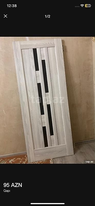 Ремонт и строительство: Məhsul: Daxili qapı - Material: MDF/laminat örtüklü ağ-açıq kül — 1