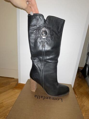 Çəkmələr: Ölçü: 38, rəng - Qara, İşlənmiş — 3