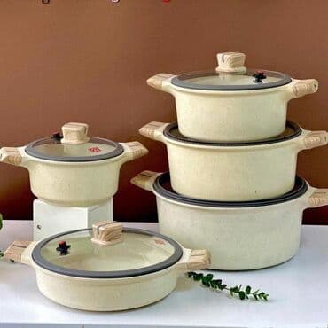 Tava-qazan dəstləri: Qazan, rəng - Mavi, Alüminium — 1