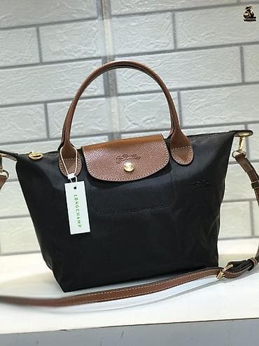 Masaüstü kompüterlər və iş stansiyaları: Longchamp Le Pliage Shopping çantası - Rəng: qara korpus, qəhvəyi — 1