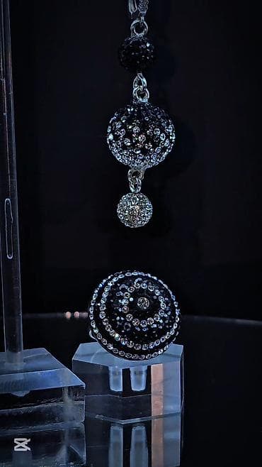 Dəstə daxildir: Üzük, Sırğa, Swarovski, Gümüş, 925 Əyar — 4