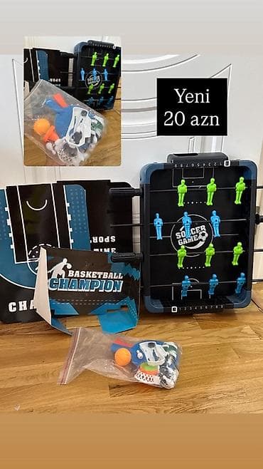İdman və hobbi: Stolüstü oyun dəsti – futbol və basketbol temalı Xüsusiyyətlər: - — 1