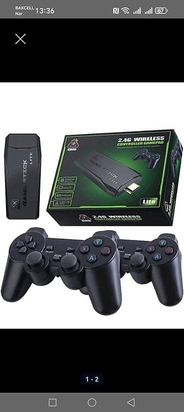 kabel şunur: Game Stick Lite 4K – TV-yə qoşulan retro oyun konsolu Komplekt: - — 2