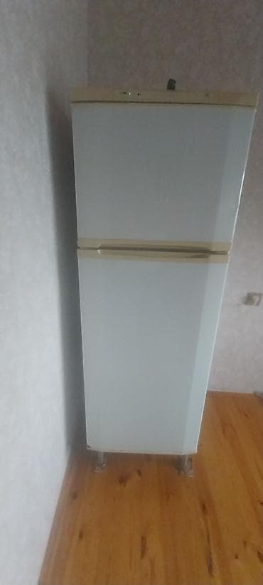 mini soyducu: İkiqapılı soyuducu təqdim olunur. Model klassik ağ rəngdədir və yuxarı — 2