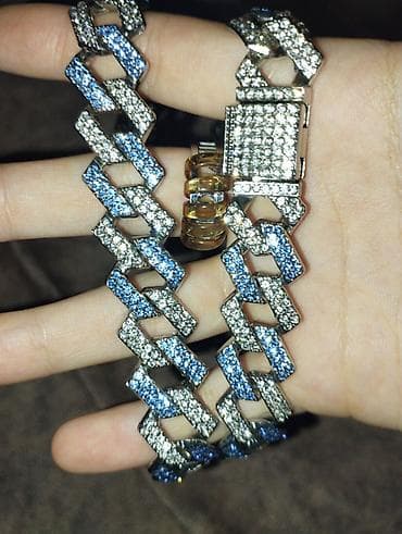 bujuteriyalar: Buz kubalı zəncir boyunbağı - Dizayn: Kalın “Cuban link” (kubalı) — 6