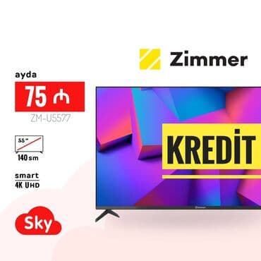 televizor 2 ci el: Yeni Televizor Zimmer 55" 4K (3840x2160), Pulsuz çatdırılma — 1