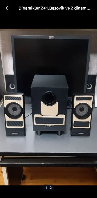 умная колонка алиса купить в баку: İşlənmiş Creative Kolonka, Növ - Sabvufer, rəng - Qara — 3