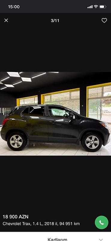 disk satisi: Chevrolet Tracker: 1.4 l | 2018 il 94951 km Krossover — 2