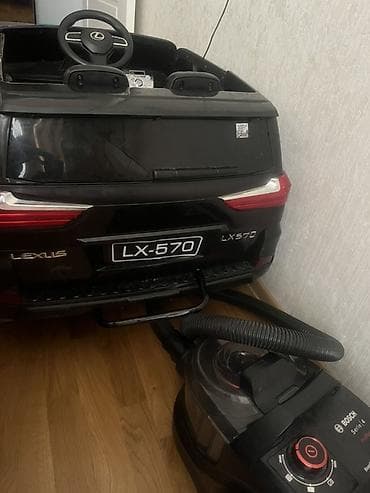 kiçik maşınlar: Uşaq elektrik maşını – Lexus LX-570 (qara) - Realistik dizayn — 3